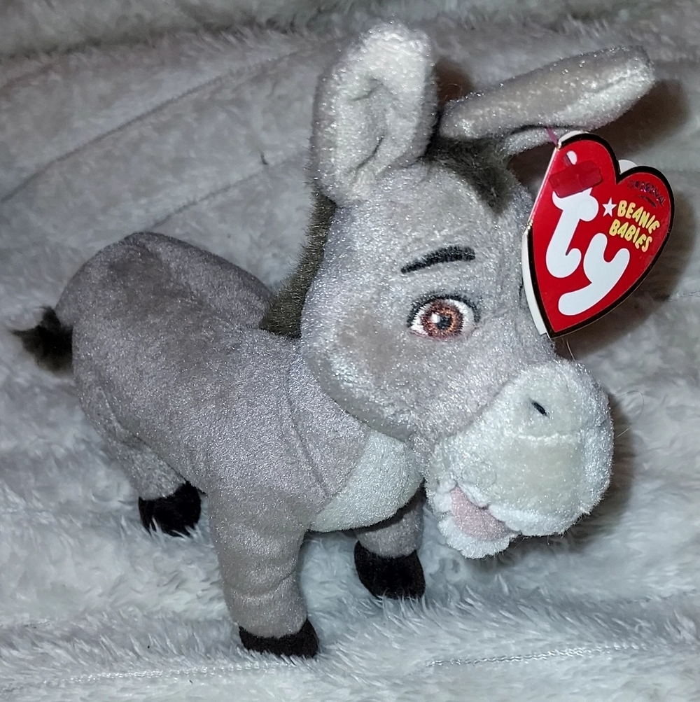 Donkey From Shrek Ty Beanie Babies Stuffy With Tag